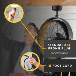 Garage Fan with 8 foot cord | MULE PRODUCTS