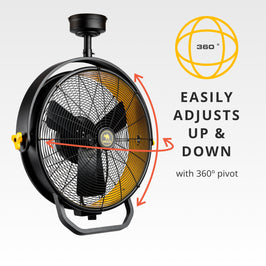 360 Degree Swivel Garage Fan | MULE PRODUCTS