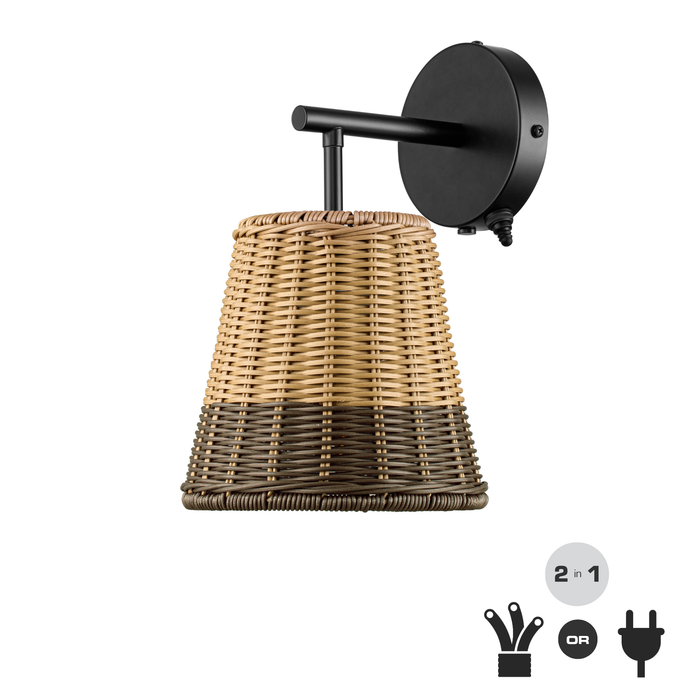 1 Light Outdoor Wall Aged Pewter with 2 Tone Gray Shade