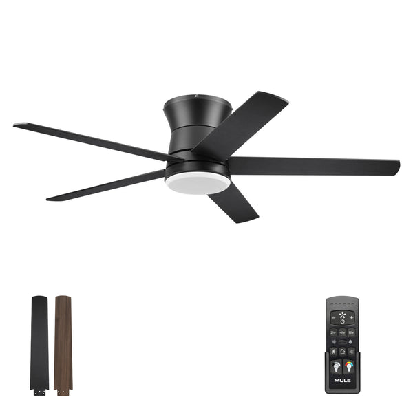 52 Inch MULE Grayson Matte Black Indoor/Covered Outdoor Ceiling Fan