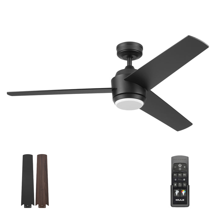 52 Inch MULE Halona Matte Black Indoor/Covered Outdoor Ceiling Fan