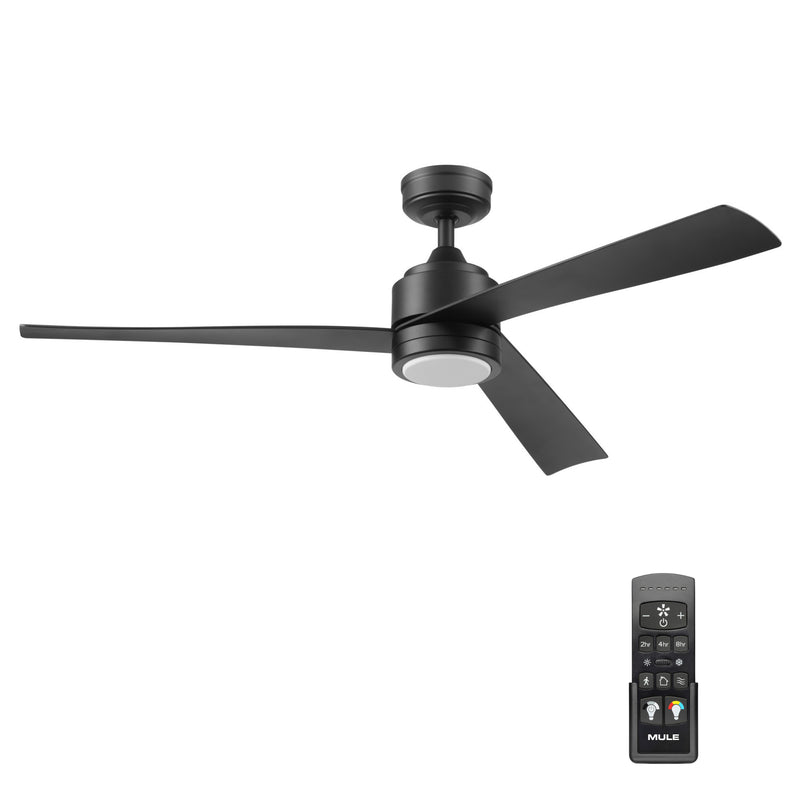 52 Inch MULE Avani Matte Black Indoor/Covered Outdoor Ceiling Fan