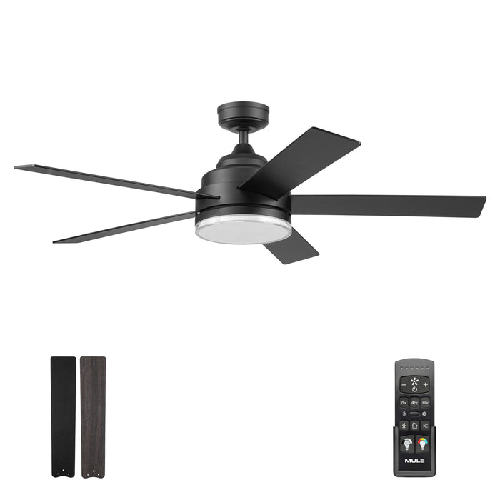 52 Inch MULE Carver Matte Black Indoor Ceiling Fan