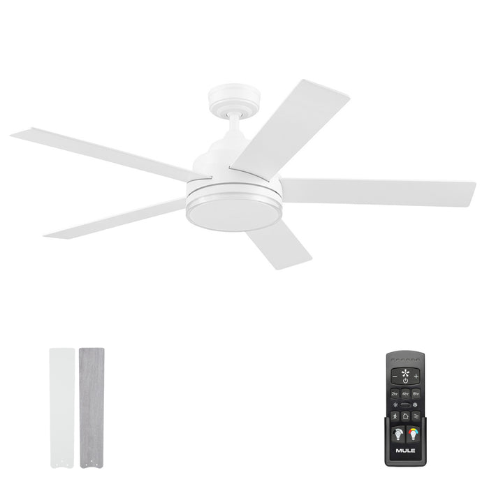 52 Inch MULE Carver White Indoor Ceiling Fan