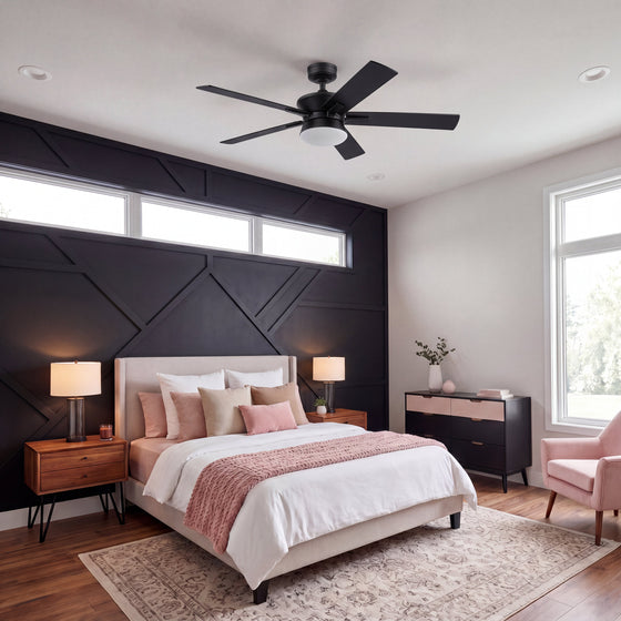 52 Inch MULE Elva Indoor Matte Black Ceiling Fan