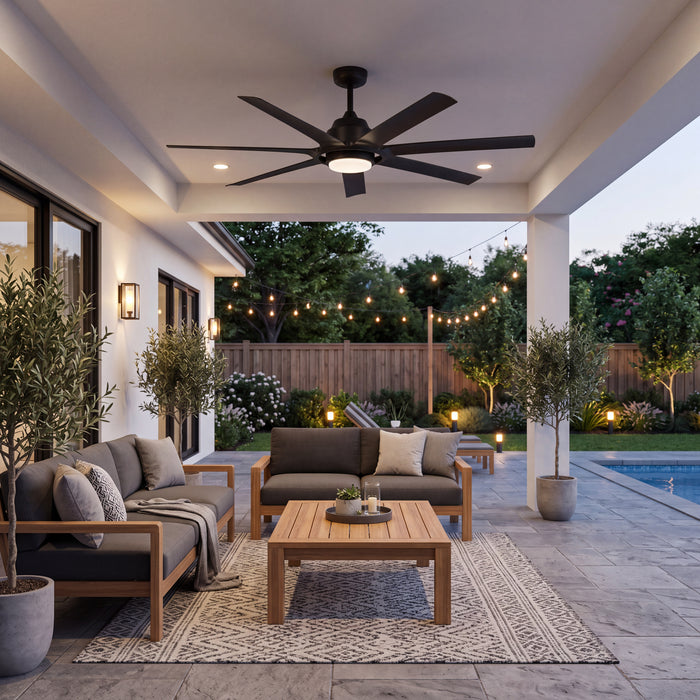 70 Inch MULE Sterling Indoor/Covered Outdoor Ceiling Fan
