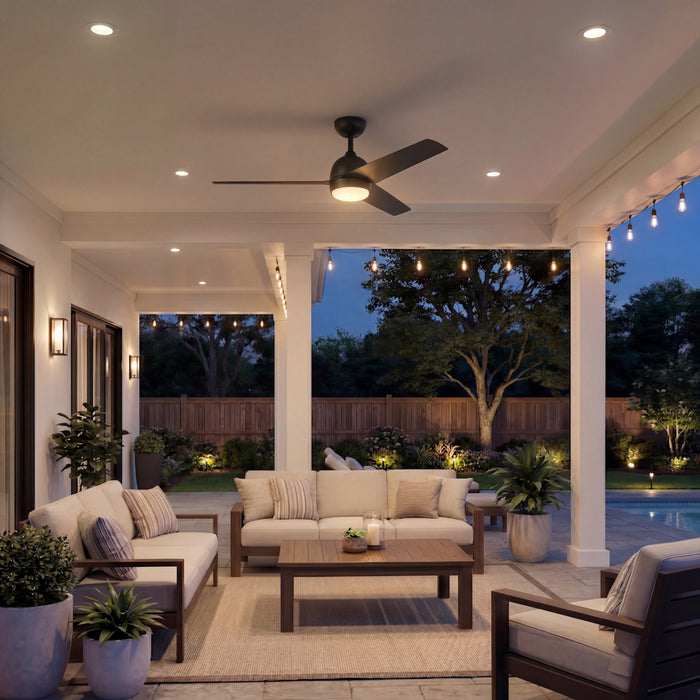 52 Inch MULE Selana Matte Black Indoor/Covered Outdoor Ceiling Fan