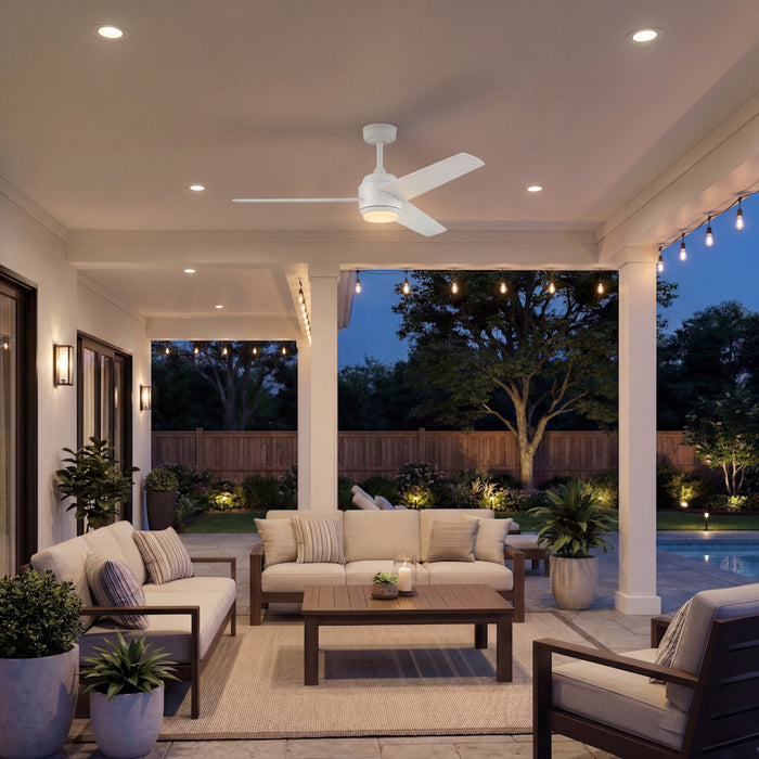 52 Inch MULE Halona White Indoor/Covered Outdoor Ceiling Fan
