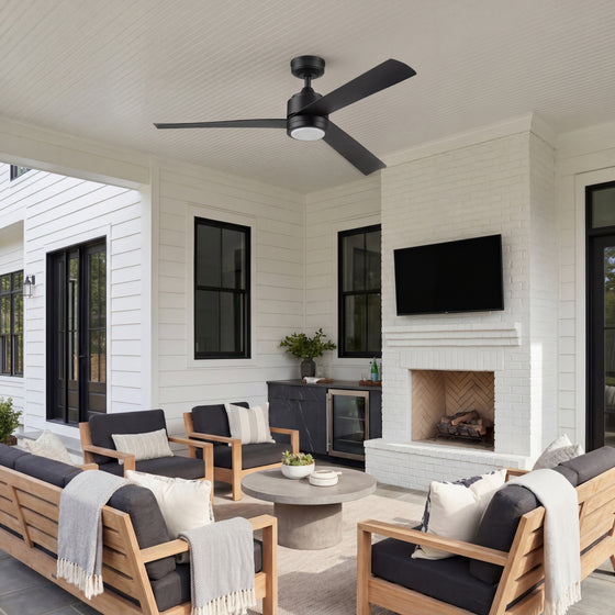 52 Inch MULE Avani Matte Black Indoor/Covered Outdoor Ceiling Fan
