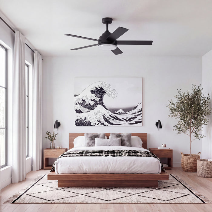 52 Inch MULE Carver Matte Black Indoor Ceiling Fan