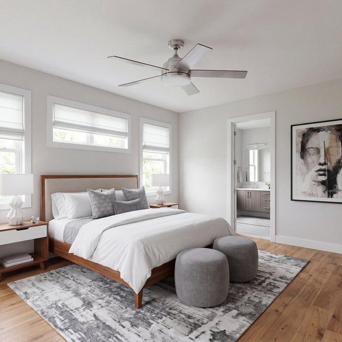 52 Inch MULE Carver Brushed Nickel Indoor Ceiling Fan