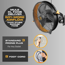 MULE Wet-Rated Garage Wall Fan XL