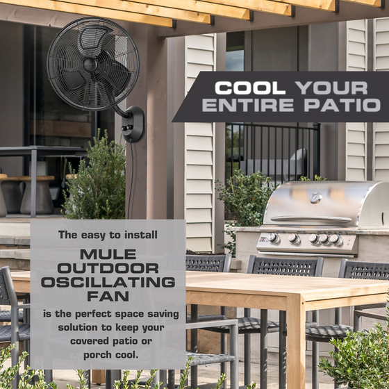 MULE Wet Rated Oscillating Fan