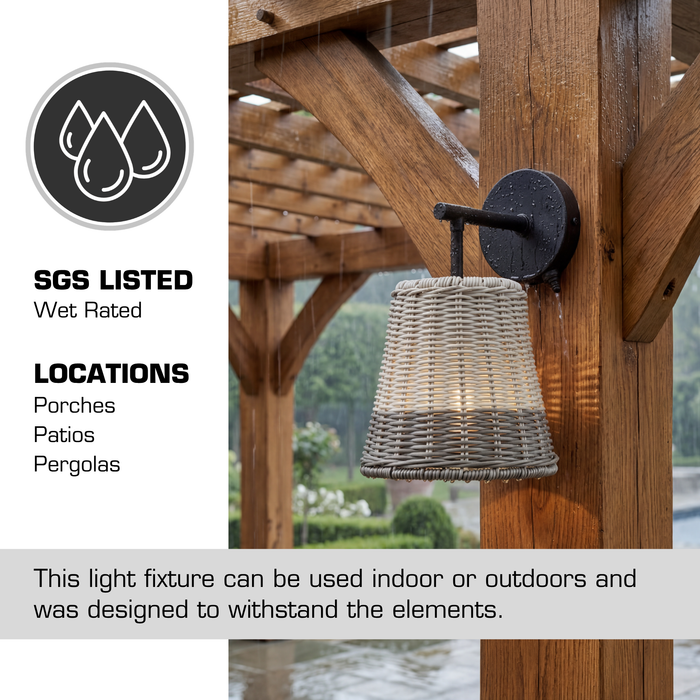 1 Light Outdoor Wall Aged Pewter with 2 Tone Gray Shade