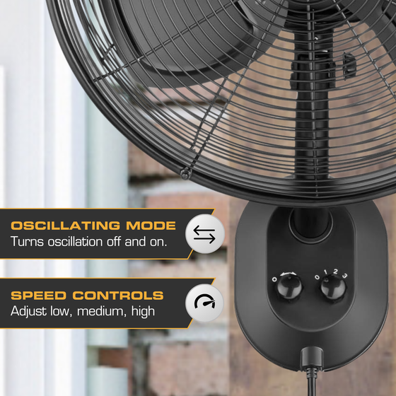 MULE Wet Rated Oscillating Fan