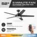 MULE 5 Minute Fan, angled view