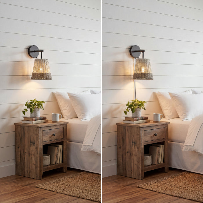 1 Light Outdoor Wall Aged Pewter with 2 Tone Gray Shade