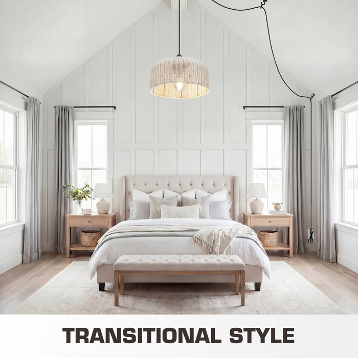 1 Light Outdoor Pendant Matte Black with Light Gray Shade