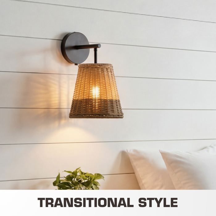 1 Light Outdoor Wall Aged Pewter with 2 Tone Gray Shade