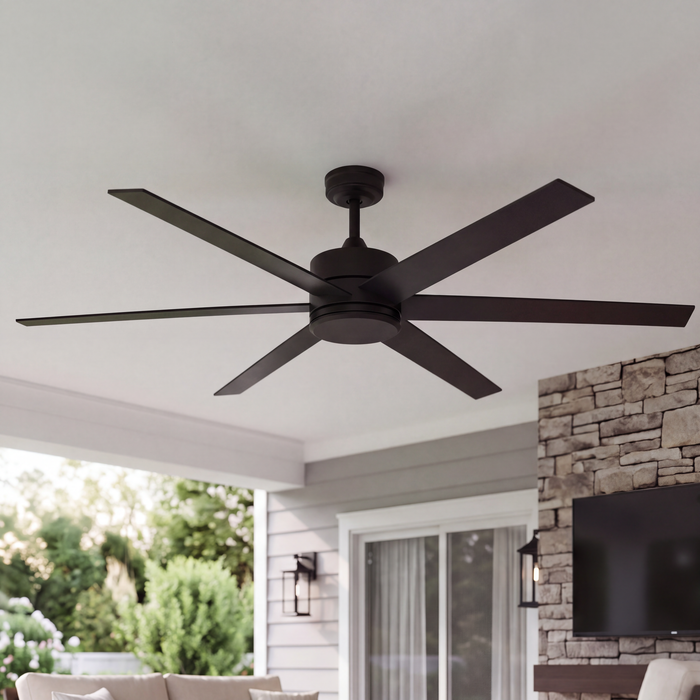 62 Inch Mule Trone Matte Black Indoor/Covered Outdoor Ceiling Fan