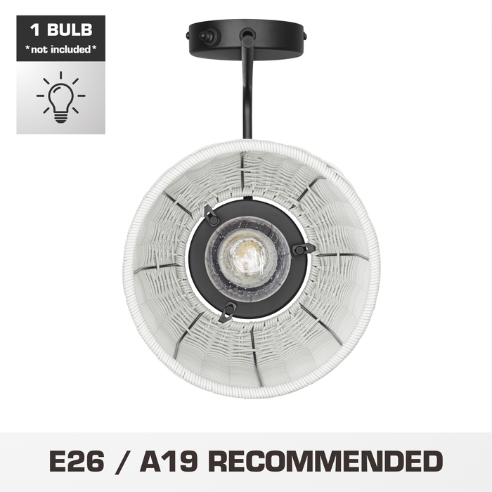 1 Light Outdoor Wall Matte Black with Light Gray Shade
