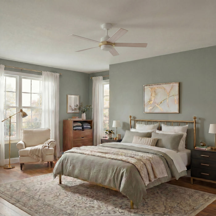 52" MULE Bravar White Gold Ceiling Fan