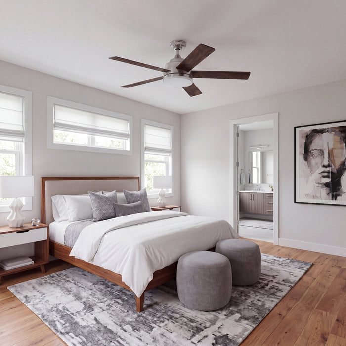 52 Inch MULE Carver Brushed Nickel Indoor Ceiling Fan