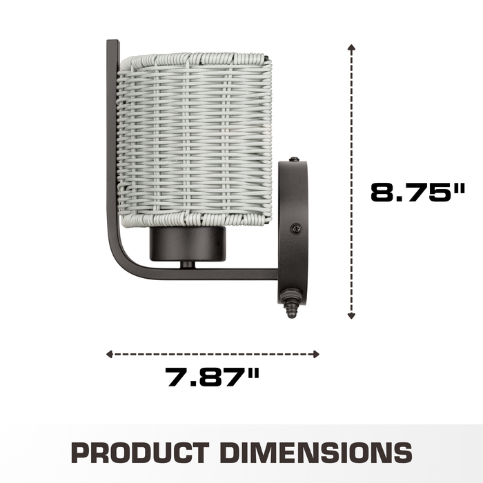 1 Light Outdoor Wall Bronze with Light Gray Shade