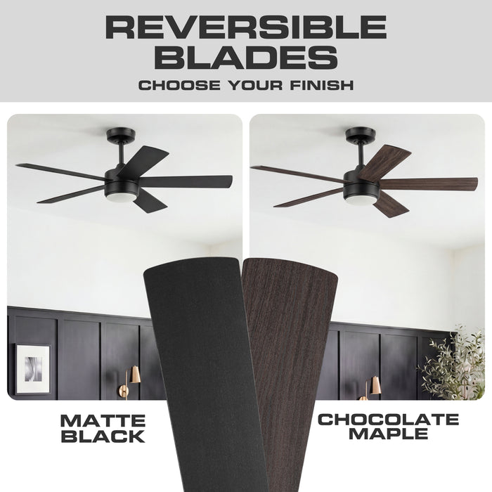 52 Inch MULE Belmont Matte Black Indoor Ceiling Fan