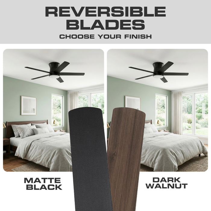 52 Inch MULE Grayson Matte Black Indoor/Covered Outdoor Ceiling Fan