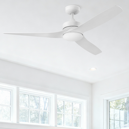 52 Inch Honeywell Lynton White Ceiling Fan with Light and Remote