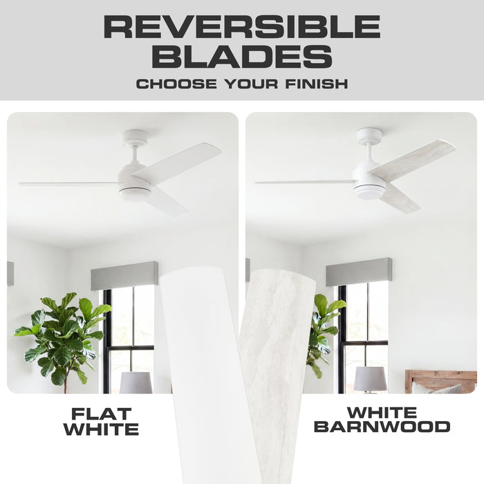 52 Inch MULE Halona White Indoor/Covered Outdoor Ceiling Fan