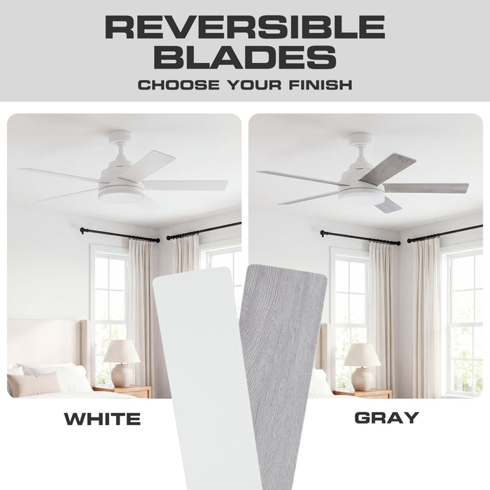 52 Inch MULE Carver White Indoor Ceiling Fan