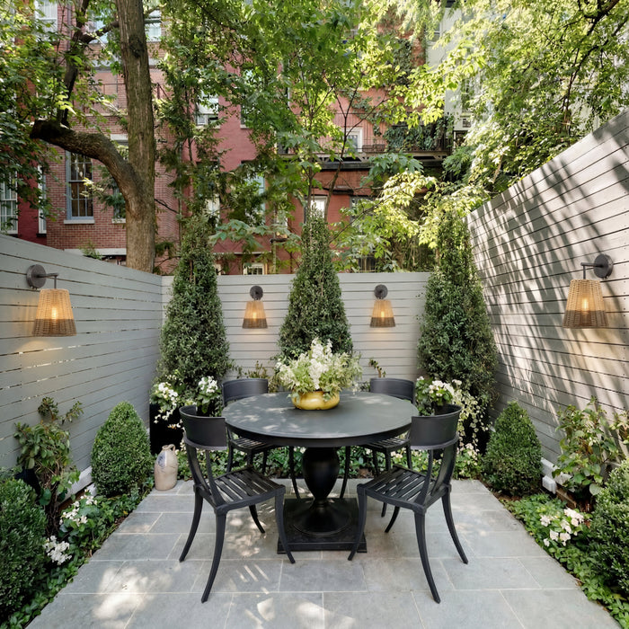 1 Light Outdoor Wall Aged Pewter with 2 Tone Gray Shade