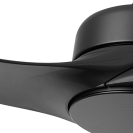 52 Inch Honeywell Lynton Matte Black Ceiling Fan with No Light and Remote