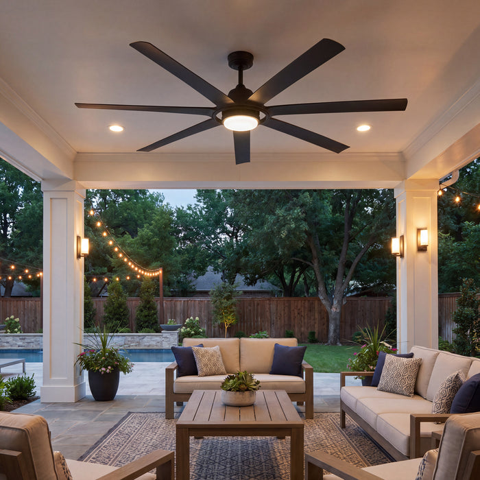 70 Inch MULE Sterling Indoor/Covered Outdoor Ceiling Fan