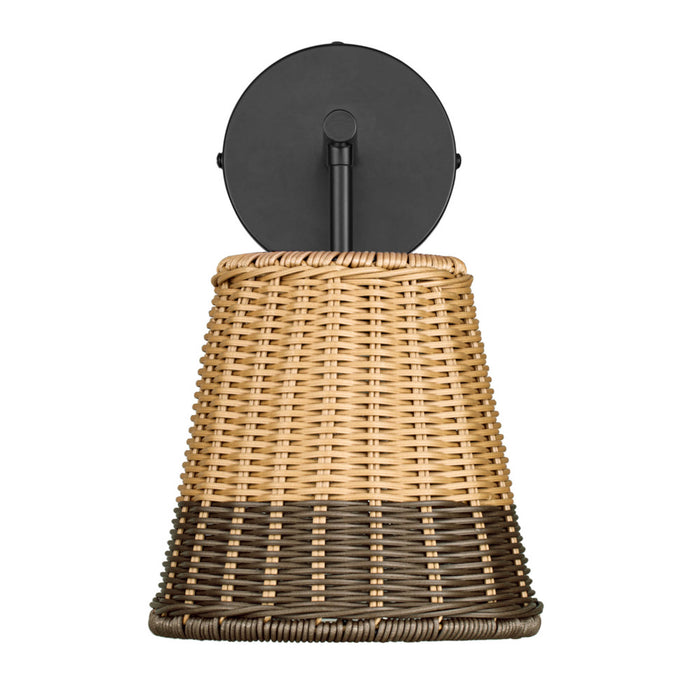1 Light Outdoor Wall Aged Pewter with 2 Tone Gray Shade
