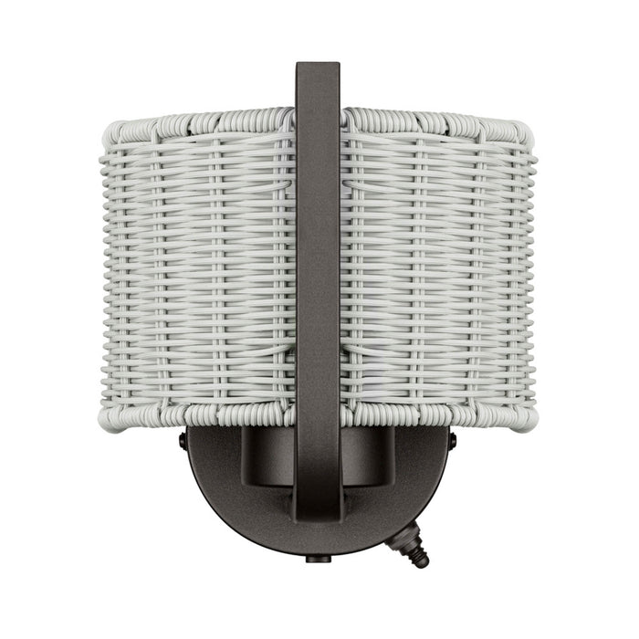 1 Light Outdoor Wall Bronze with Light Gray Shade