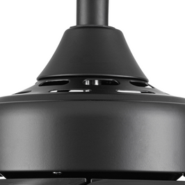 52 Inch Honeywell Lynton Matte Black Ceiling Fan with No Light and Remote