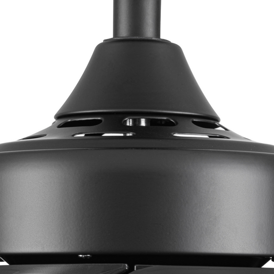 52 Inch Honeywell Lynton Matte Black Ceiling Fan with No Light and Remote