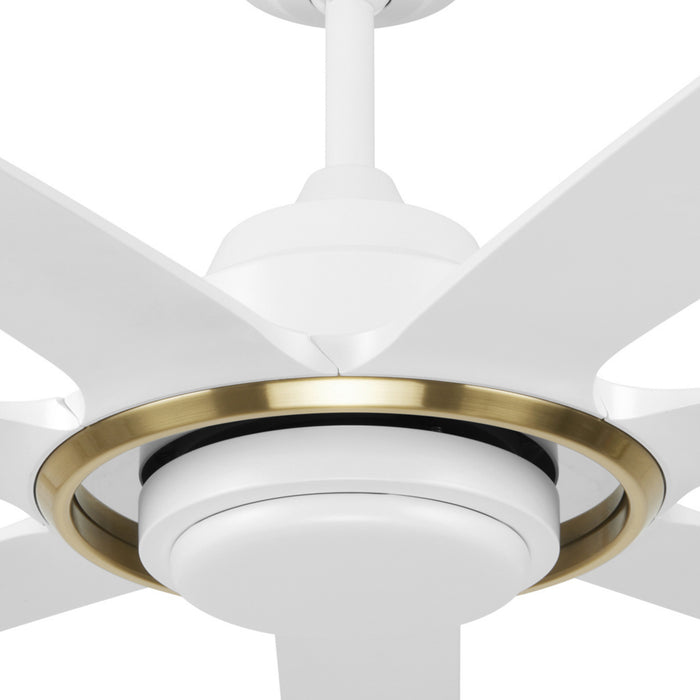 70 Inch MULE Sterling White and Gold Indoor/Covered Outdoor Ceiling Fan