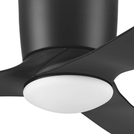 52 Inch Honeywell Lynton Matte Black with Light Ceiling Fan and Remote