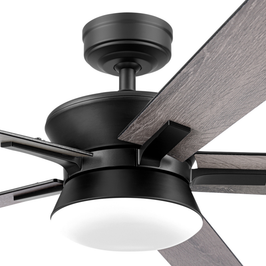52 Inch MULE Elva Indoor Matte Black Ceiling Fan