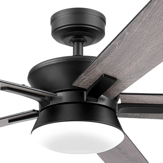 52 Inch MULE Elva Indoor Matte Black Ceiling Fan