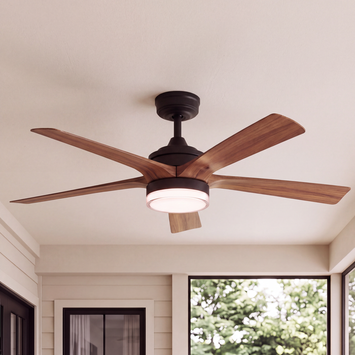 52 Inch MULE Mason Matte Black Indoor/Covered Outdoor Ceiling Fan