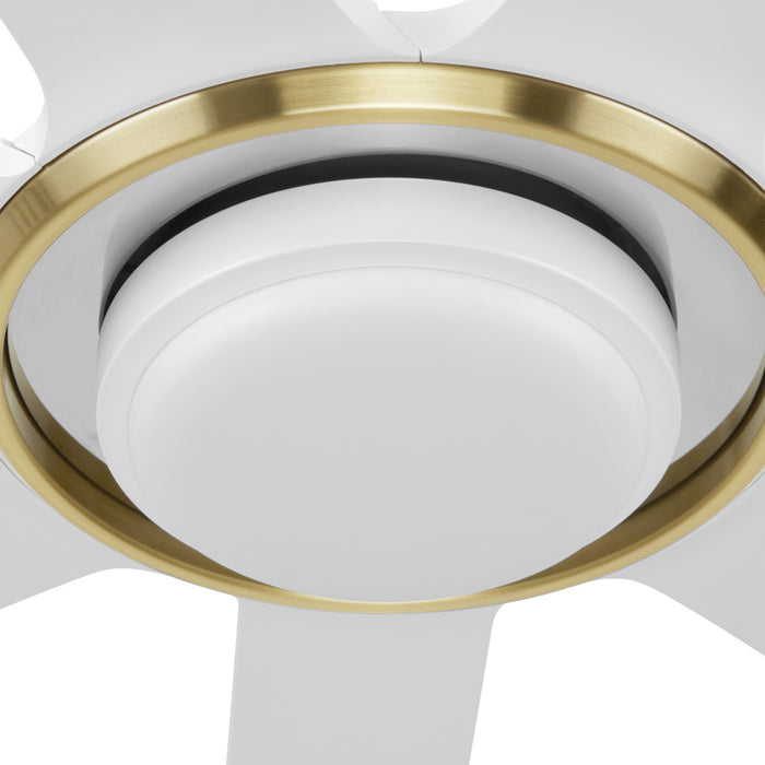 70 Inch MULE Sterling White and Gold Indoor/Covered Outdoor Ceiling Fan