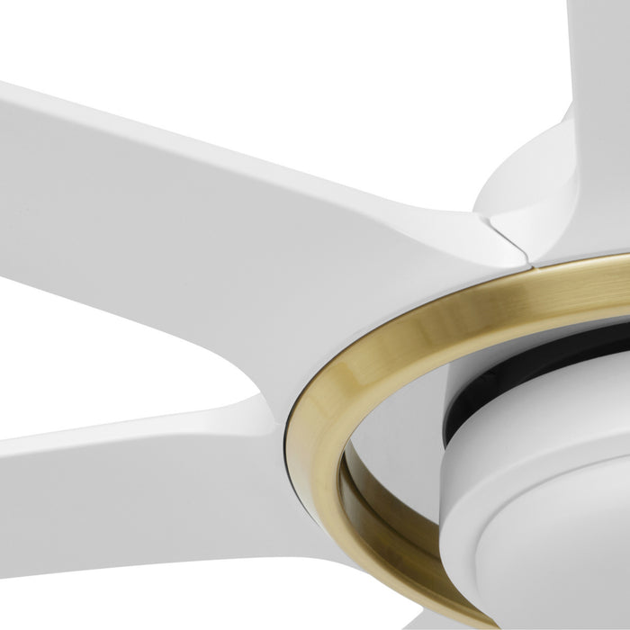 70 Inch MULE Sterling White and Gold Indoor/Covered Outdoor Ceiling Fan