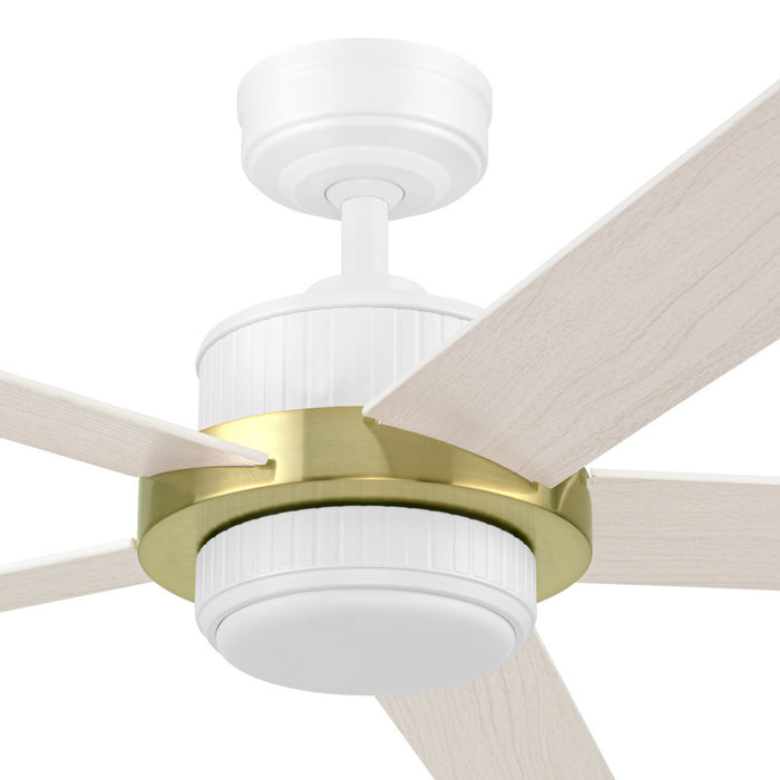 52" MULE Bravar White Gold Ceiling Fan