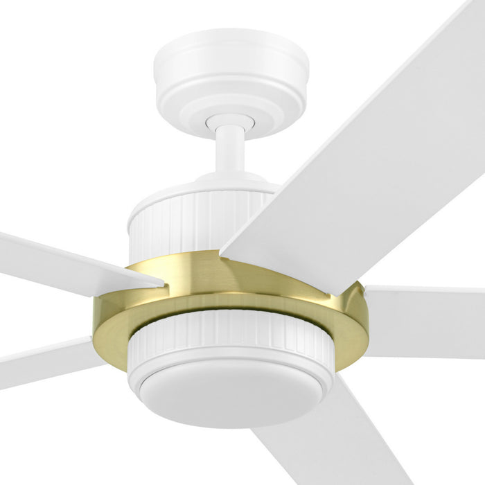 52" MULE Bravar White Gold Ceiling Fan