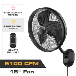 MULE Oscillating Wall Fan with Remote